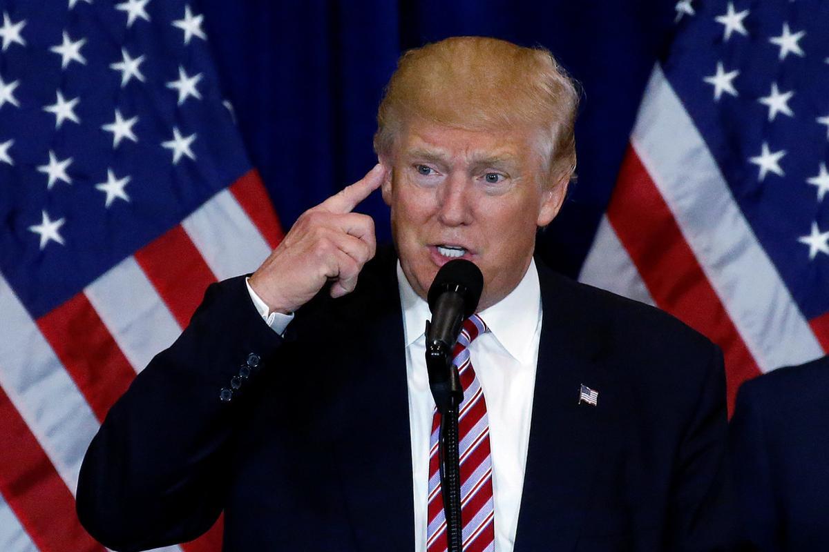 Republican presidential candidate Donald Trump speaks at a post Republican Convention campaign event in Cleveland, Ohio, July 22, 2016.  REUTERS/Carlo Allegri