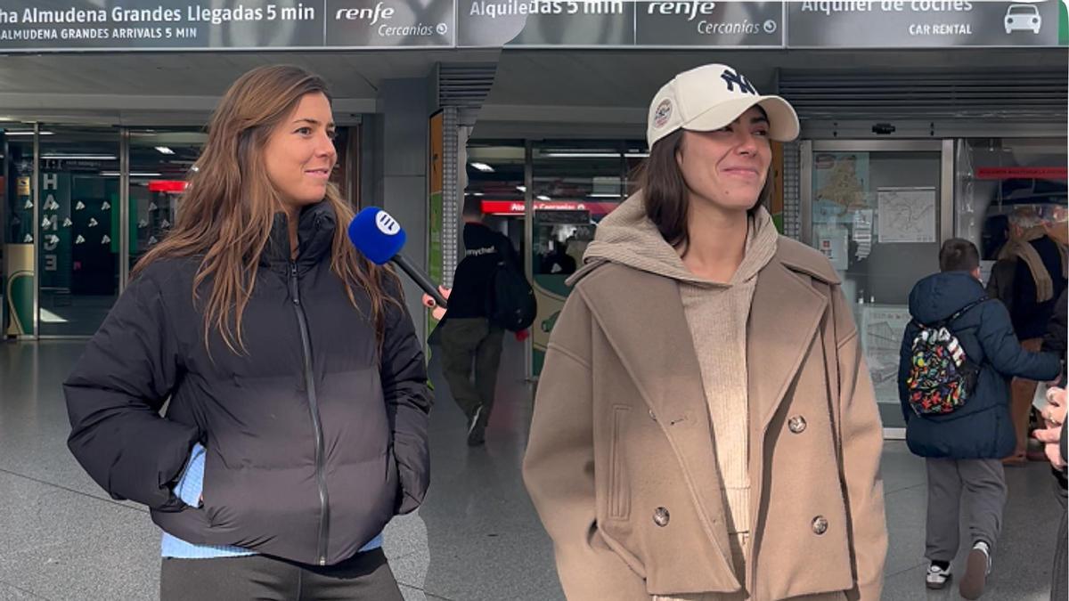 Regina y Valeria, mexicanas recién llegadas a la estación de Atocha
