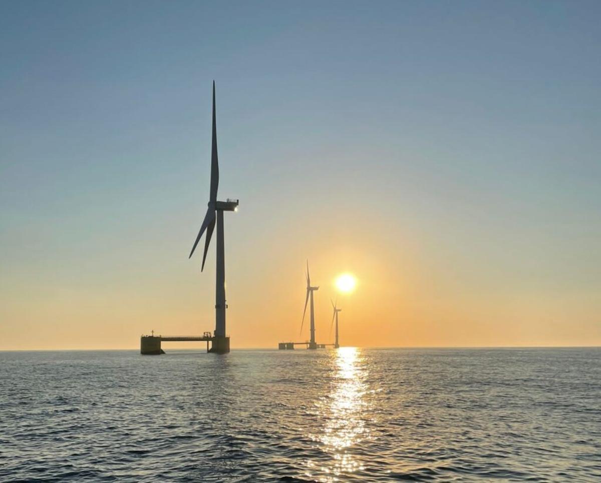 El WindFloat Atlantic, ubicado frente a la costa de Viana do Castelo.