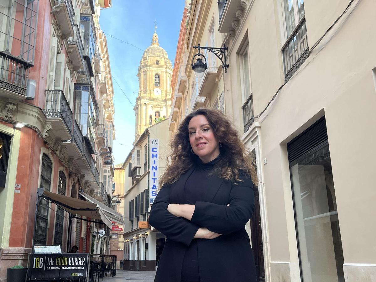 La soprano malagueña Berna Perles en el centro de Málaga