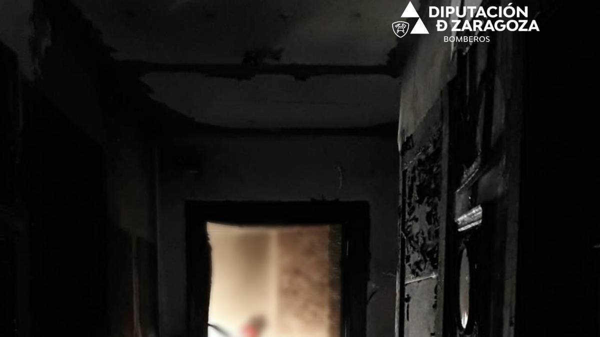 Una vivienda ardió ayer en Litago.