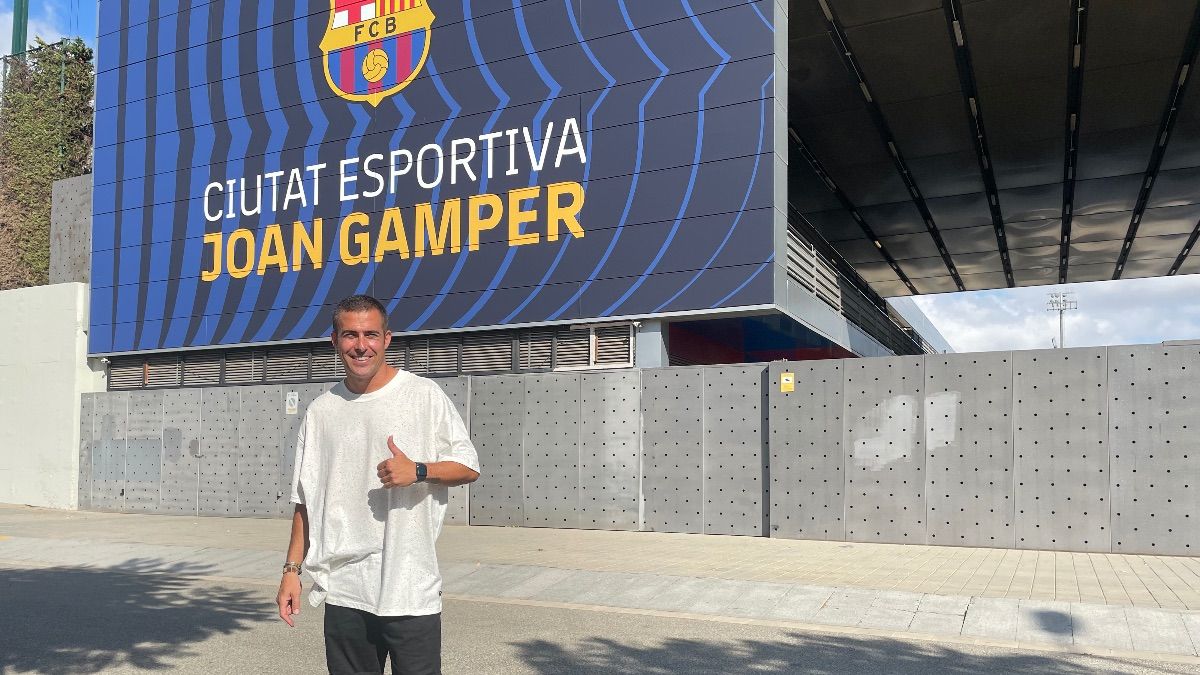 Dani Fernández en la 'Ciutat Esportiva Joan Gamper'