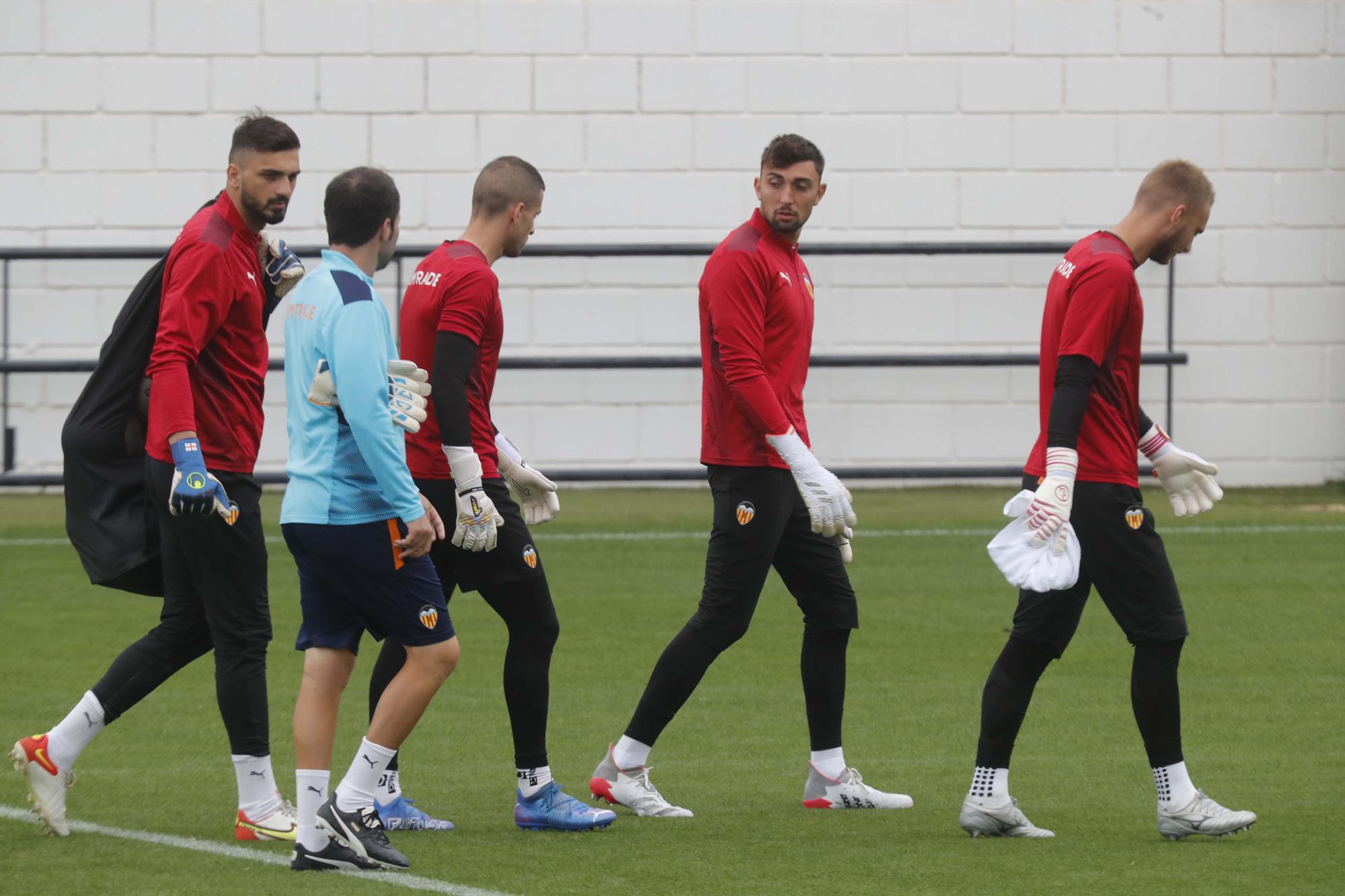 Entrenamiento del Valencia antes del encuentro frente al Mallorca