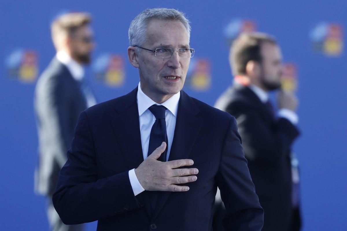 MADRID, 30/06/2022.- El secretario general de la OTAN, Jens Stoltenberg, a su llegada a la segunda jornada de la cumbre de la OTAN que se celebra este jueves en el recinto de Ifema, en Madrid. EFE/Juan Carlos Hidalgo