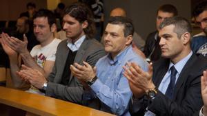 Masip y Pasqui, junto a Nagy y a Iker Romero cuando estaban juntos en la sección