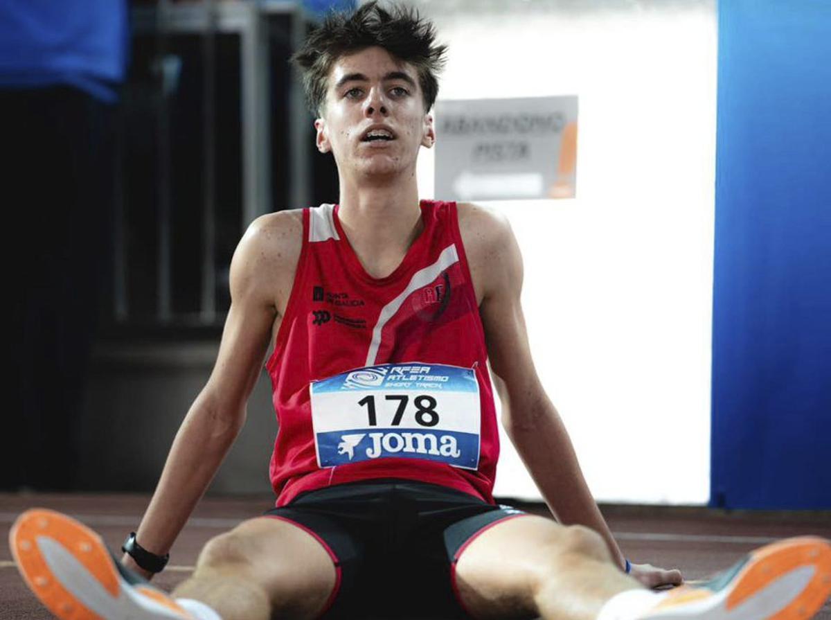 Brais Rey, tras finalizar la carrera.