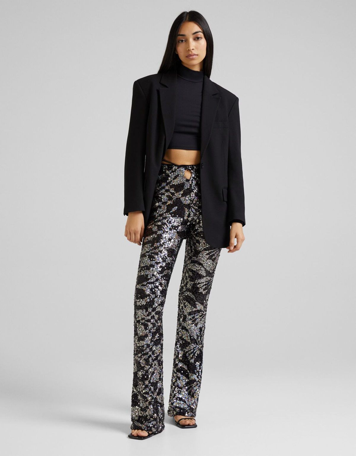 Pantalon lentejuelas bershka hot sale