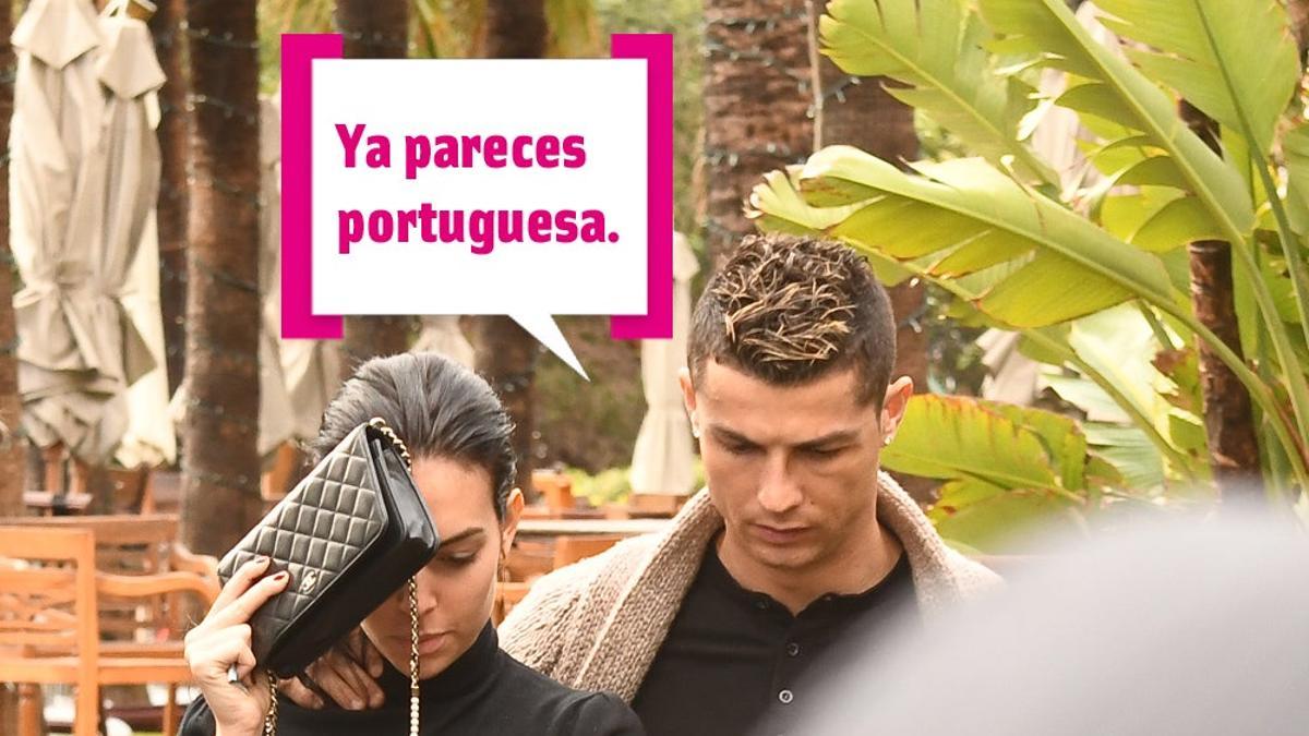 Georgina Rodríguez y Cristiano Ronaldo paseando