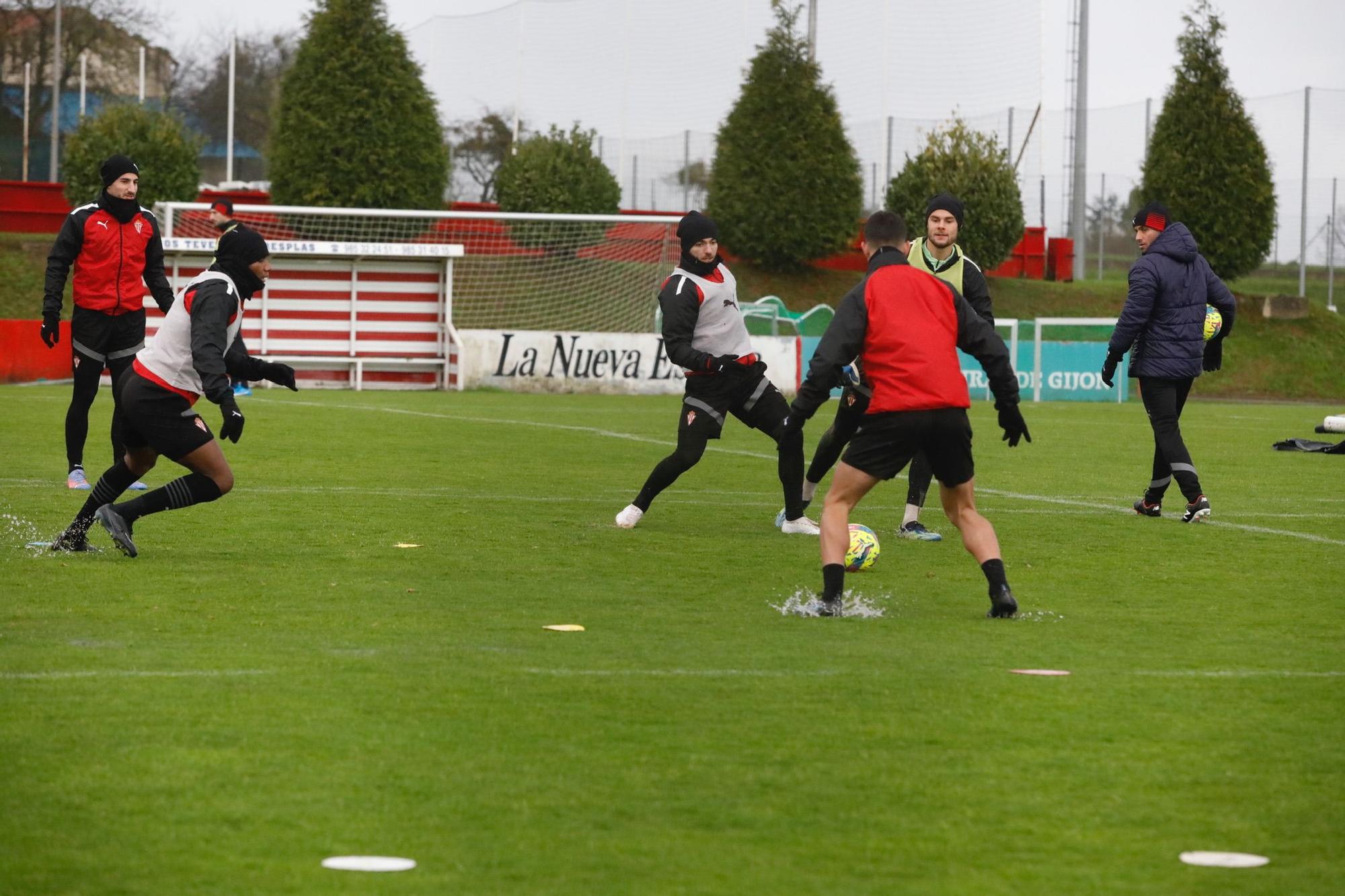 En imágenes: Entrenamiento del Sporting en Mareo