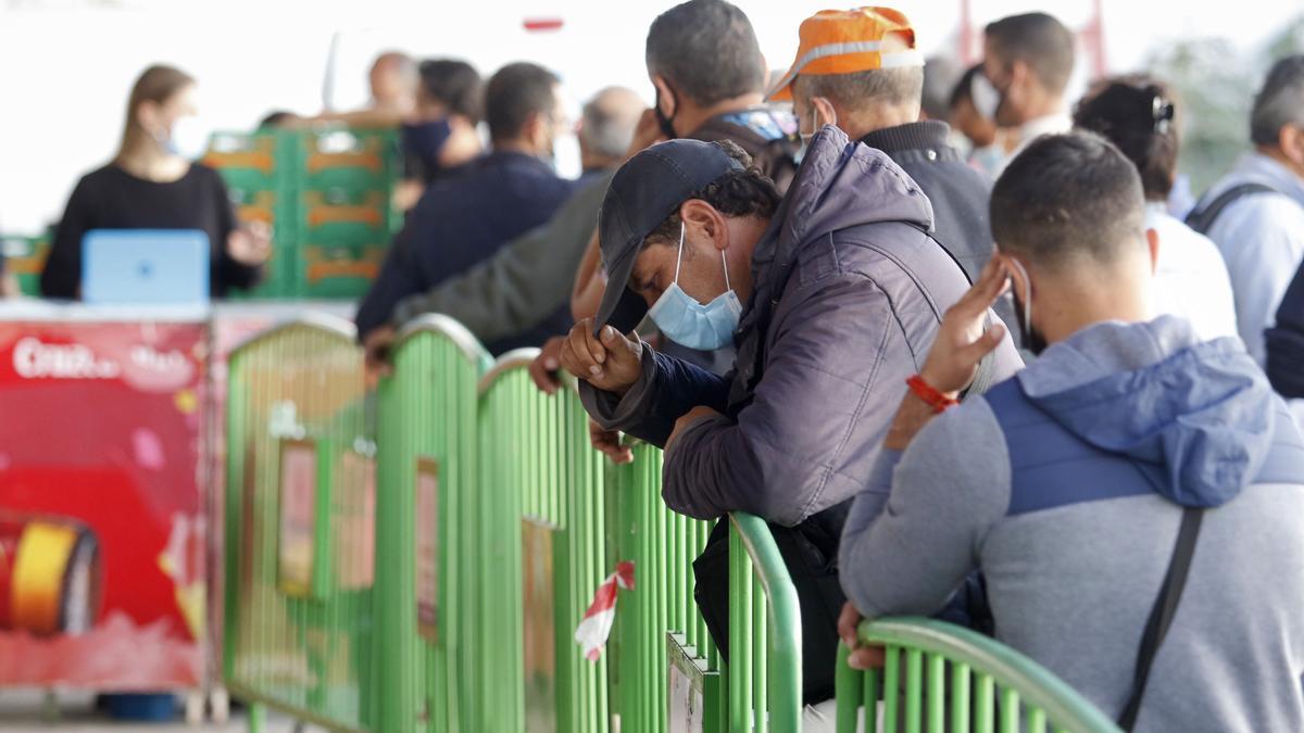 Entrega de comida a usuarios de Prolibertas durante la pandemia.