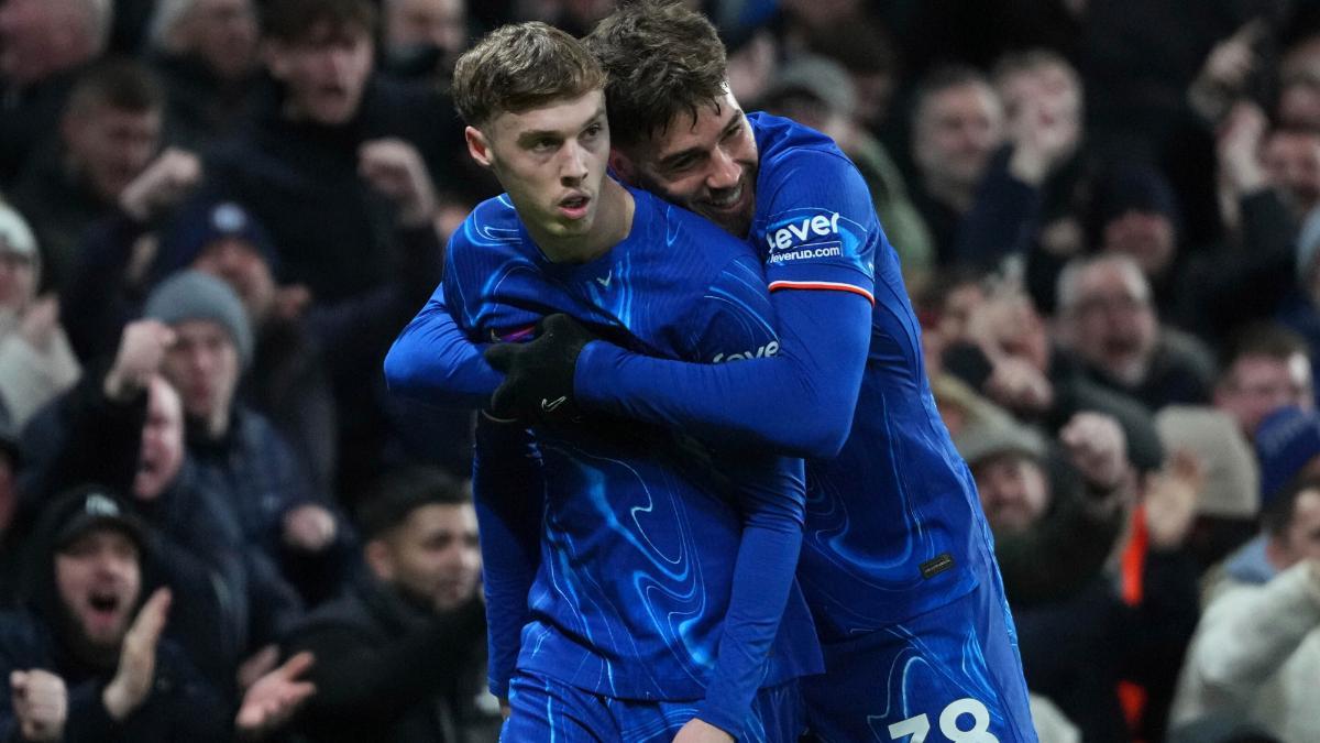 Cole Palmer, tras marcar un gol con el Chelsea