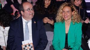 La presidenta del Congreso, Meritxell Batet, y el ministro de Cultura, Miquel Iceta