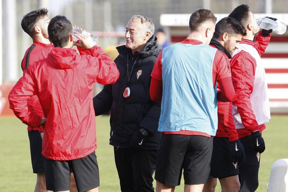 Entrenamiento del Sporting en el segundo día del año