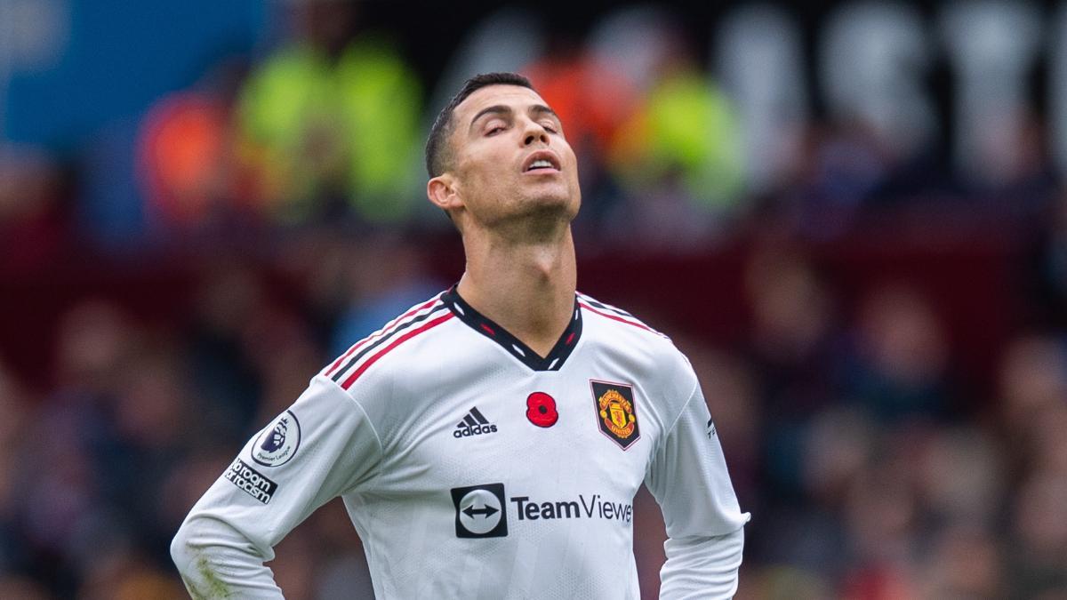 Cristiano Ronaldo en un partido con el Manchester United