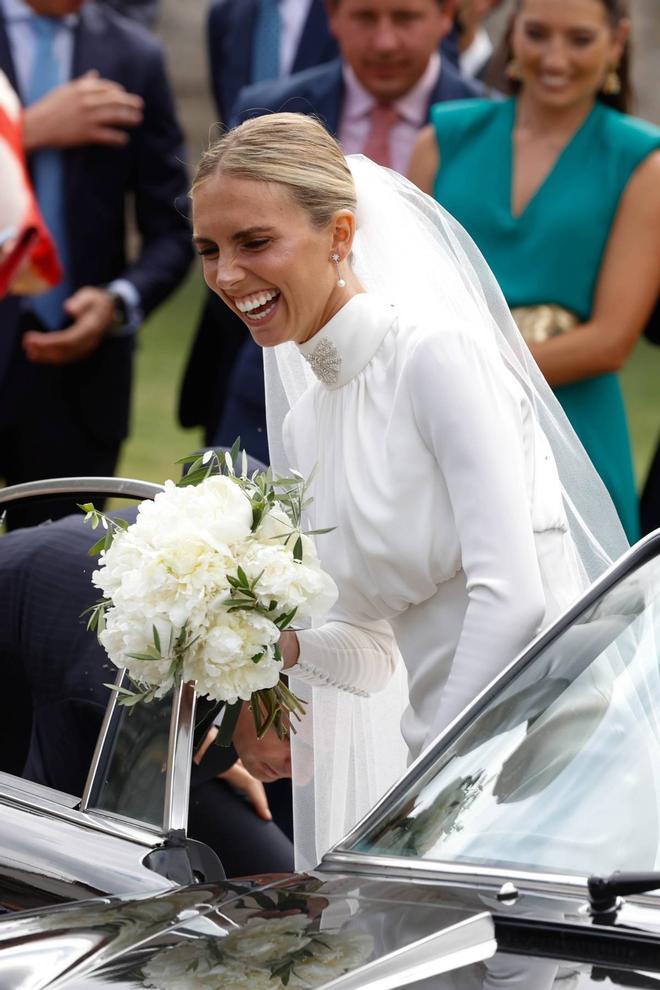 Lucía Bárcena con vestido de novia de Jorge Acuña