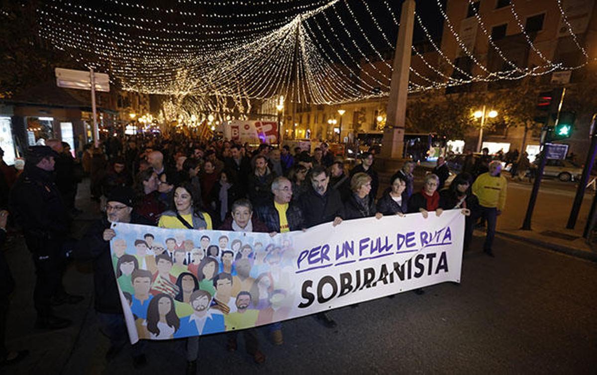 Imagen de la manifestación esta tarde en Es Born