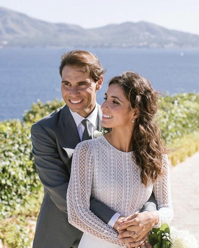 La apreja Rafa Nadal y Mery Perelló, el día de su boda