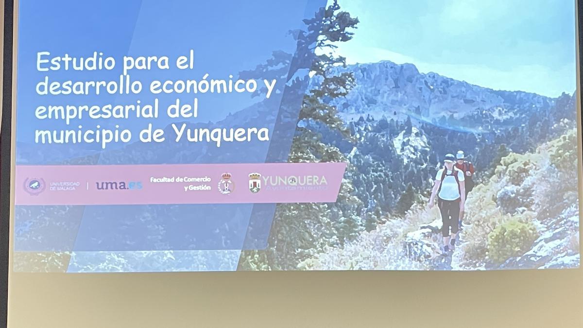 Presentación del estudio realizado sobre el municipio de Yunquera.