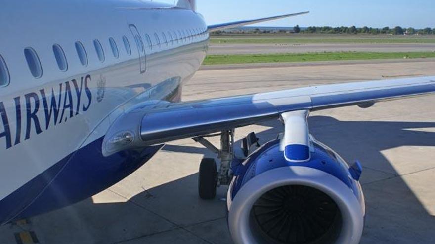 Un avión de British Airways en la pista de Ibiza hace una semana.