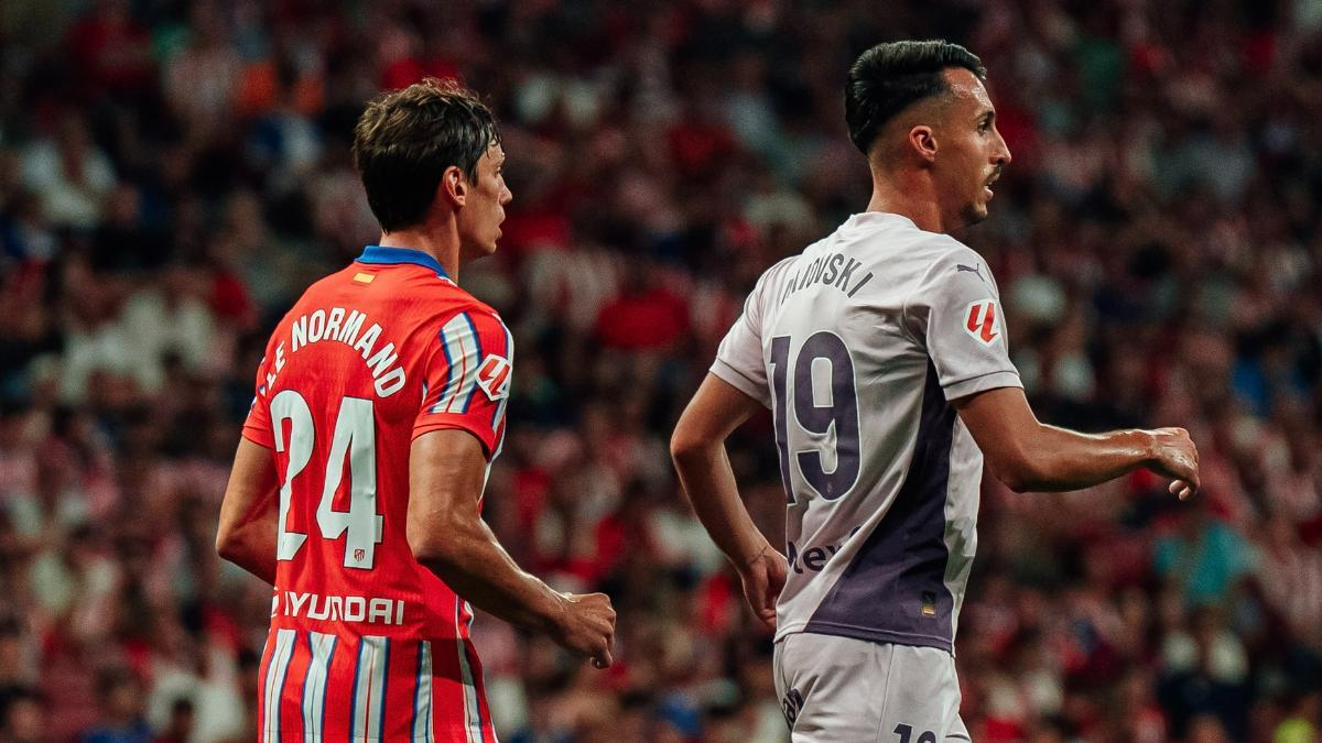 Bojan Miovski, en su debut con el Girona en el Cívitas Metropolitano