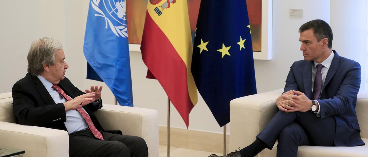 El secretario general de la ONU, el portugués António Guterres visita España para recibir el Premio Europeo Carlos V