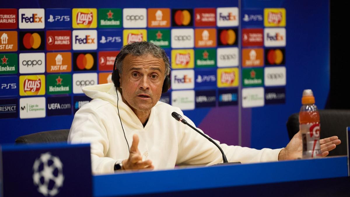 Luis Enrique en la rueda de prensa previa al partido contra el Barça