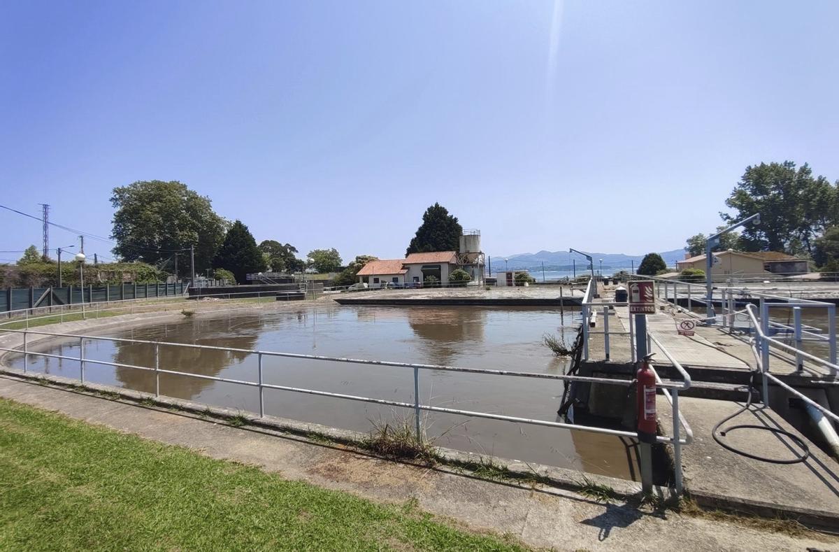 La estación depuradora de Cangas, situada en el barrio de Areamilla.