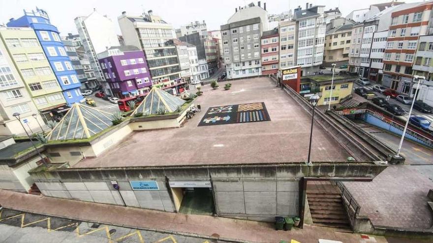 Vista panorámica de la plaza de Monte Alto desde la calle Cuento en marzo pasado.