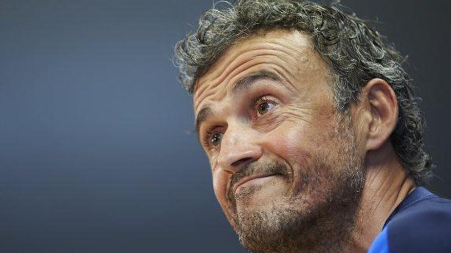 Luis Enrique en la roda de premsa d&#039;ahir