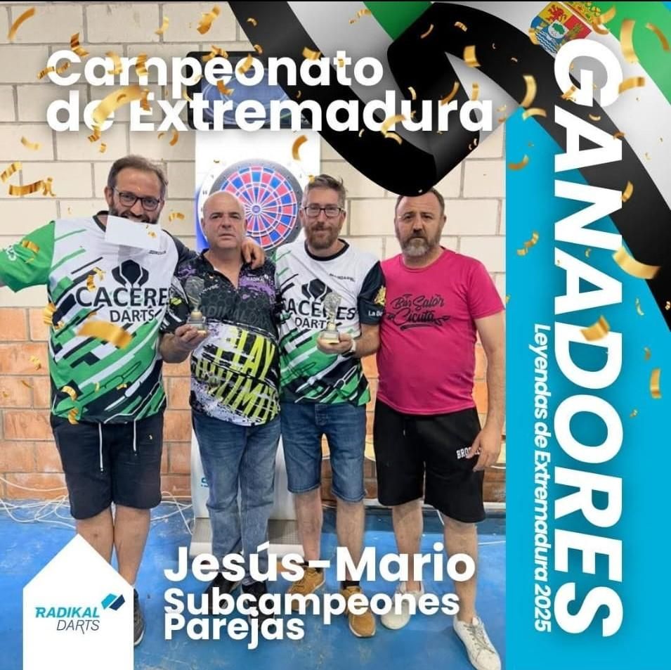 Estos los campeones y subcampeones de dardos del campeonato de Extremadura que se celebró en Valdesalor, en Cáceres