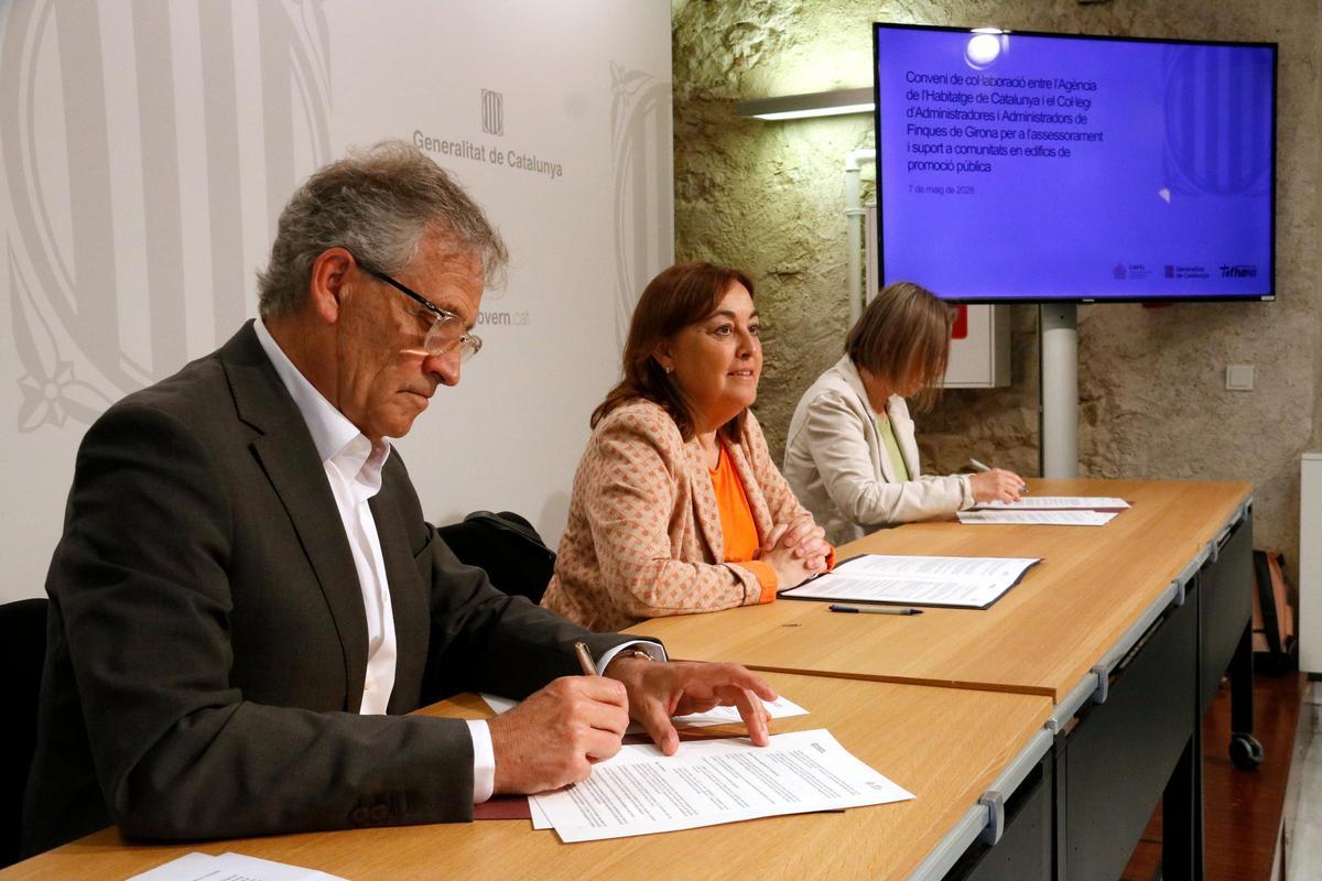 Signatura de conveni entre l'Agència d'Habitatge i el CAFGi.