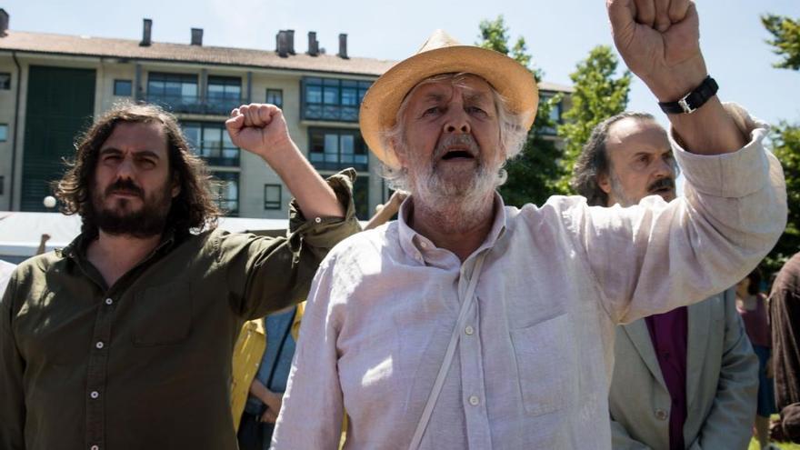 Antón Sánchez y Xosé Manuel Beiras, en el acto de Anova.