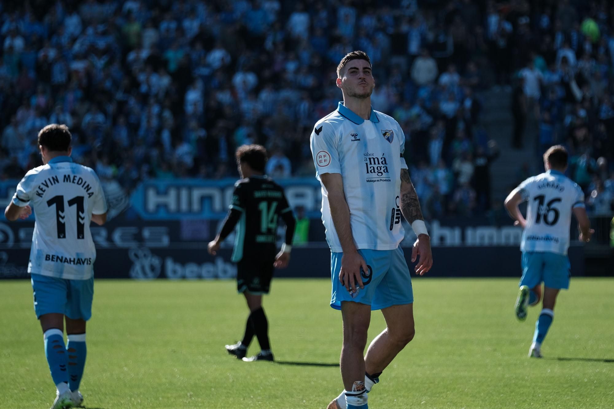 Una imagen del Málaga CF - Atlético Baleares en La Rosaleda.