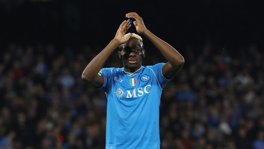 Nápoles - FC Barcelona: El gol de Osimhen