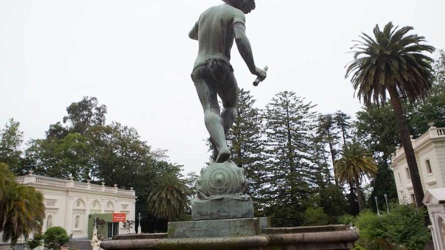 Un rincón de los jardines de la Quinta Selgas en El Pito.