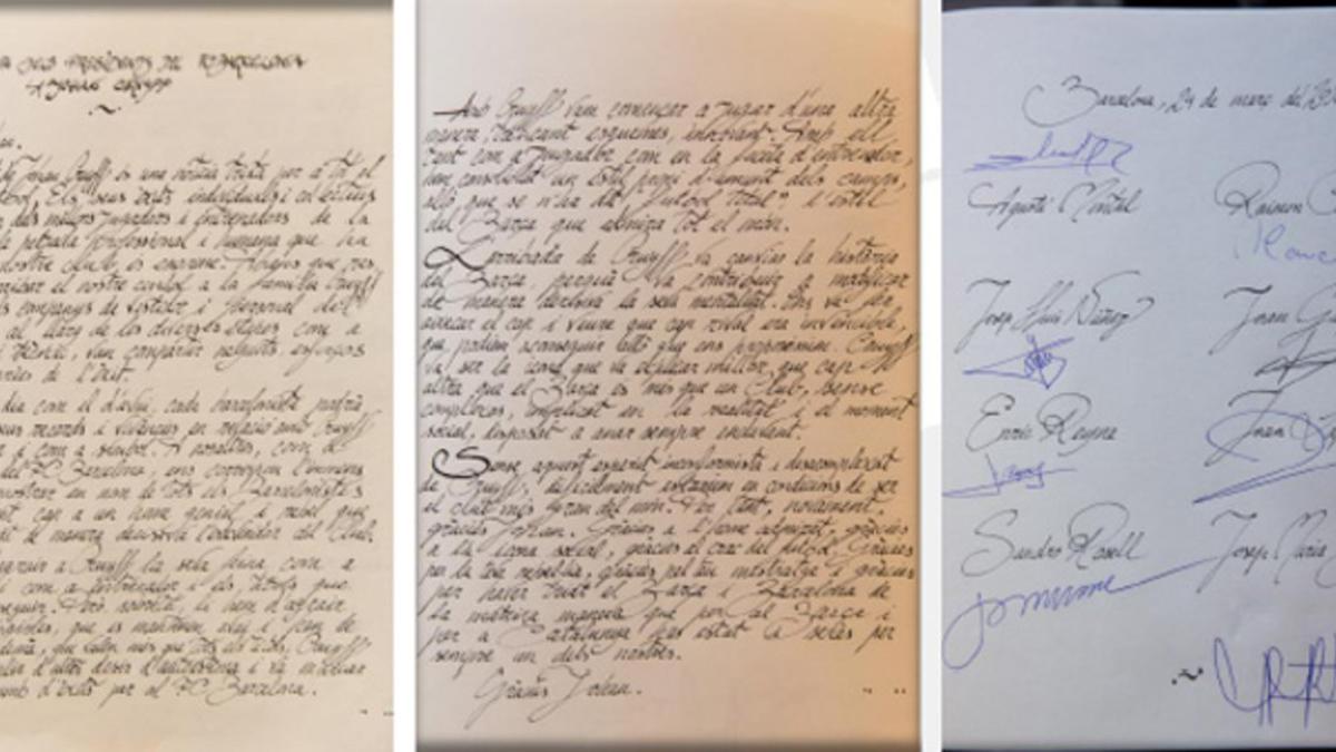 Esta es la carta firmada por los ocho presidentes