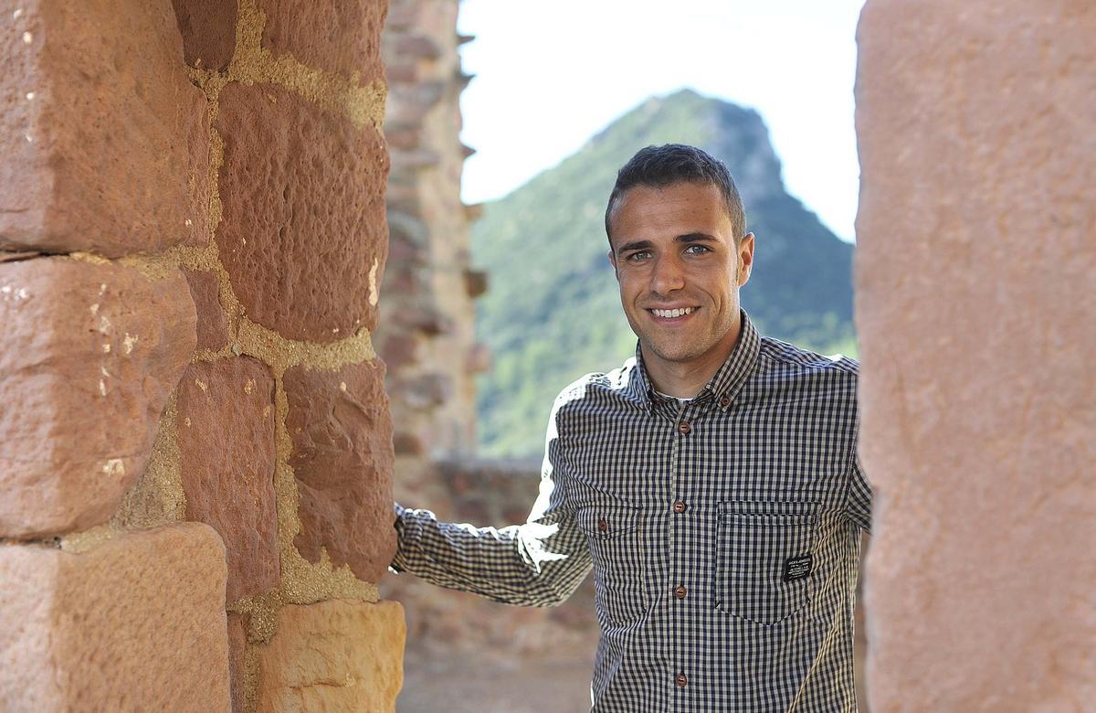 Posando para una entrevista en Vilafamés.