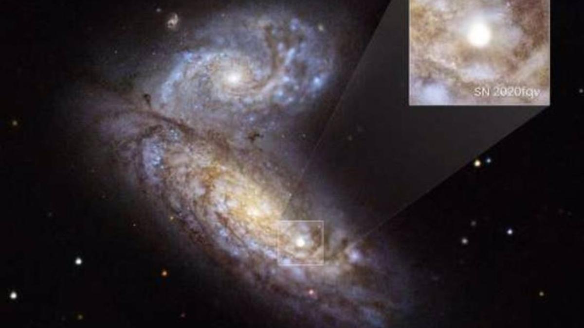 Los astrónomos fueron testigos recientemente de la explosión de la supernova SN 2020fqv.
