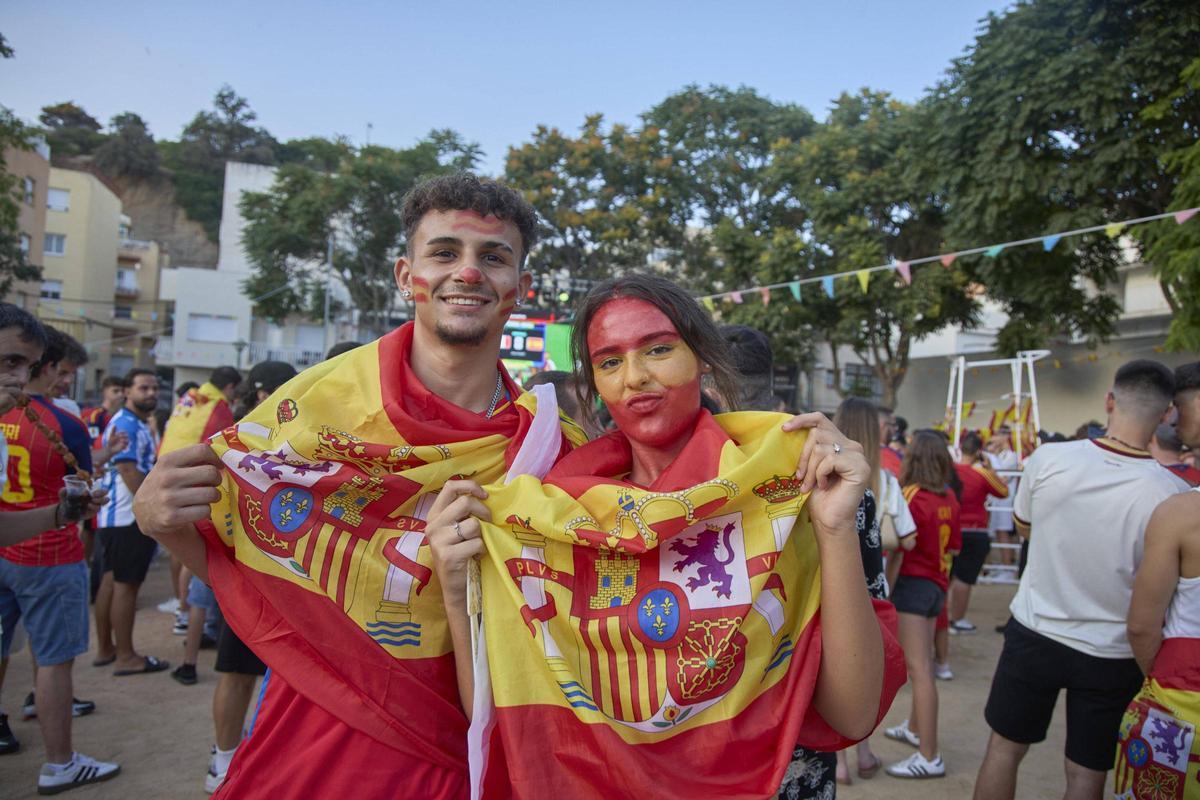 Les imatges de la concentració a Blanes per seguir la selecció espanyola