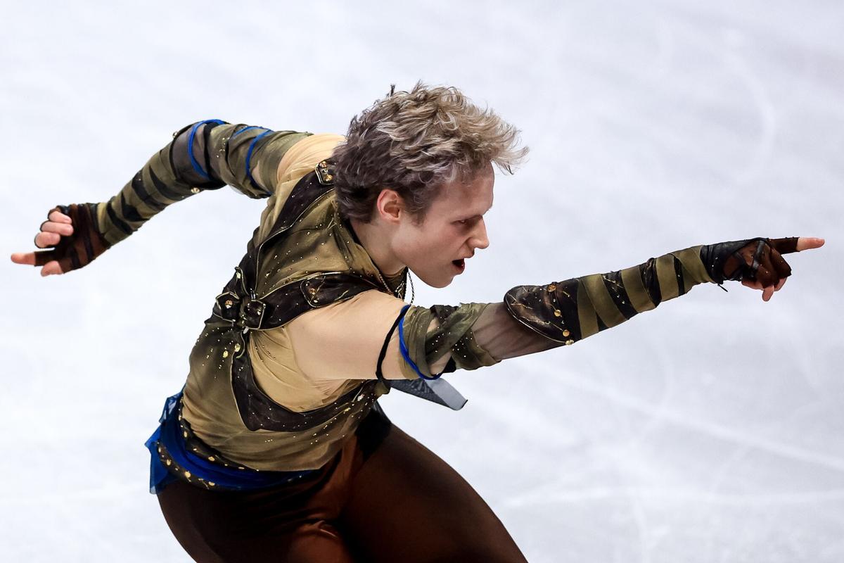 Ilia Malinin en el programa corto en Praga.