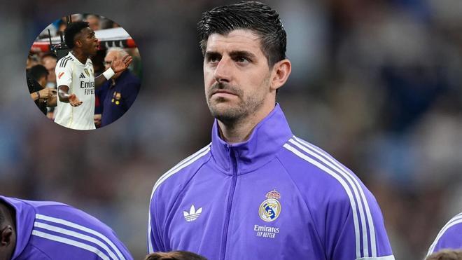 Courtois, sobre el arbitraje del clásico: "Esperemos que no siempre sean errores para un lado y no para otro"