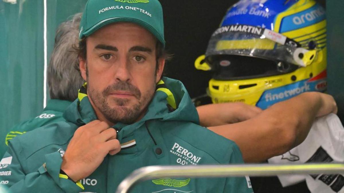 Fernando Alonso, durante los entrenamientos del GP de Gran Bretaña.