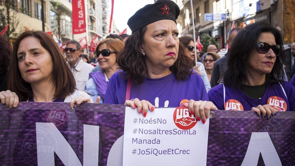 Manifestacion en Valencia por el dia internacional de los trabajadores