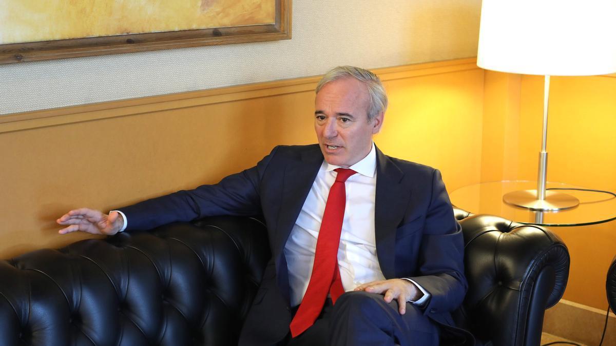 Un momento de la entrevista de El Periódico de Aragón con el nuevo jefe del Ejecutivo aragonés.