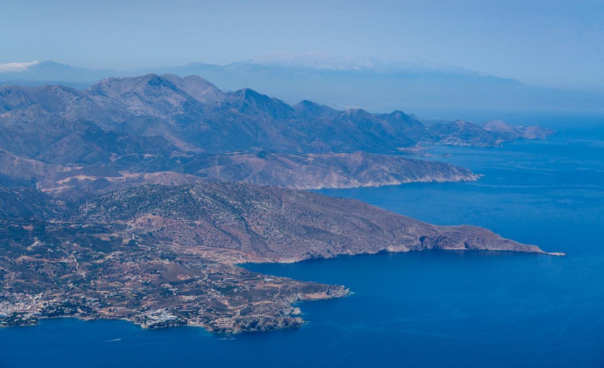 Vista de Creta desde el avión.