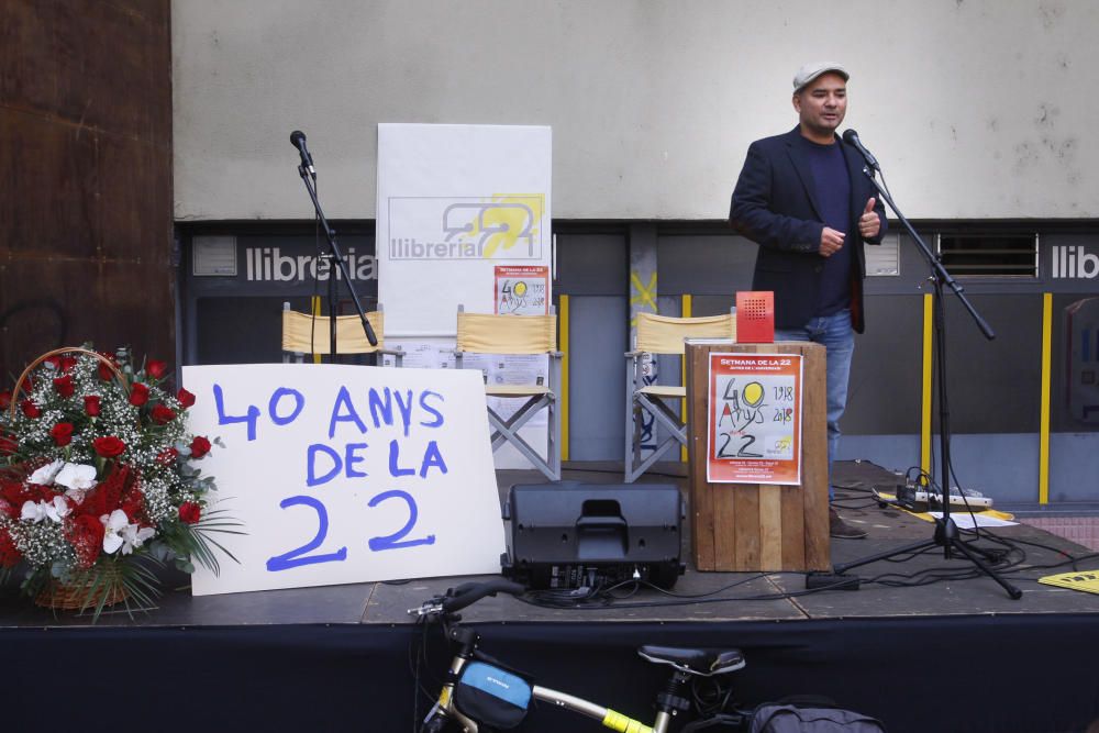 Actes del 40è aniversari de la Llibreria 22