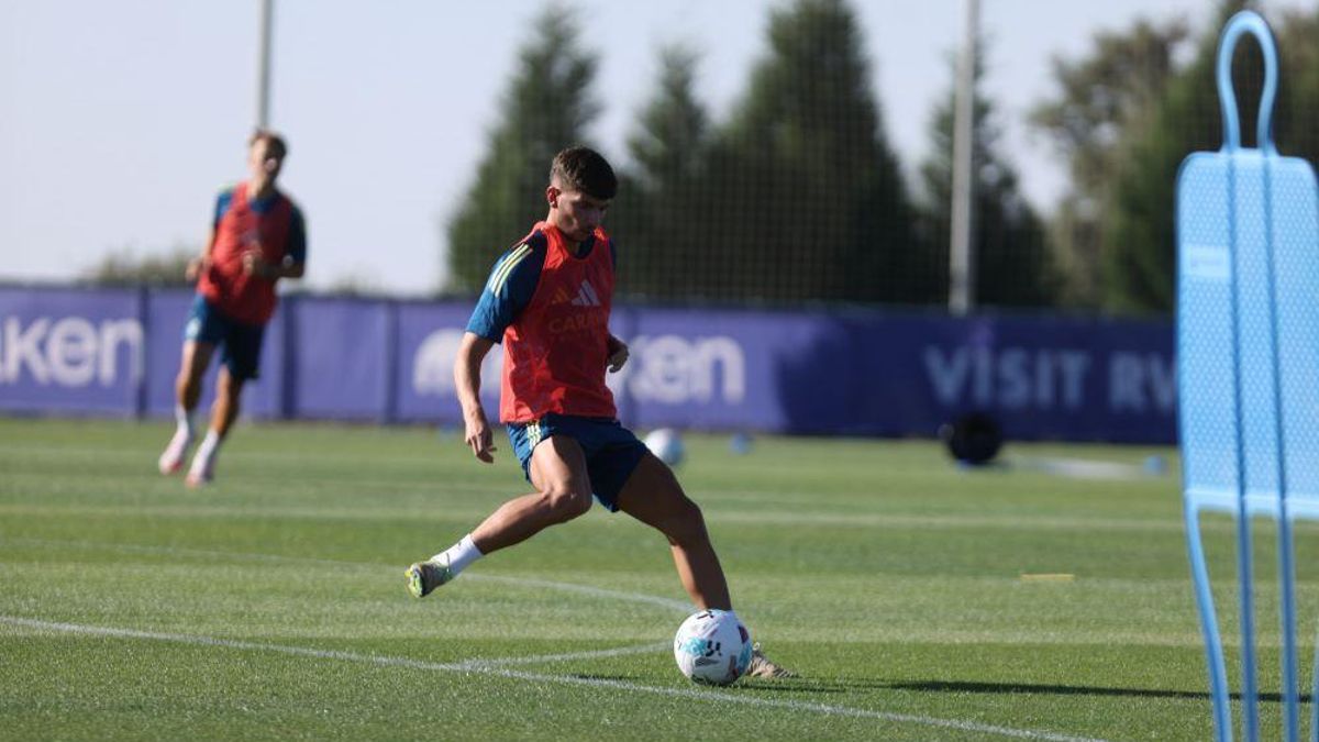 Gori Gracia, en la concentrración en los Ángeles de San Rafael, durante un entrenamiento.