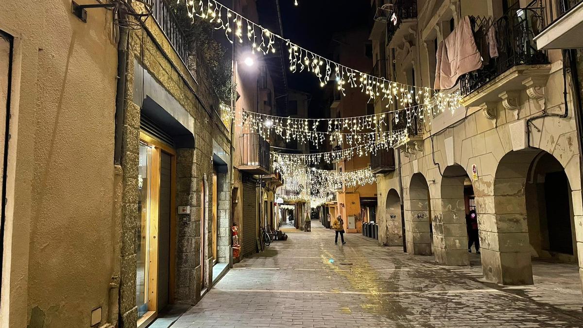 El carrer Canonges de la Seu aquest dijous al vespre