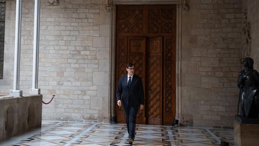 El president Salvador Illa, en el Palau de la Generalitat