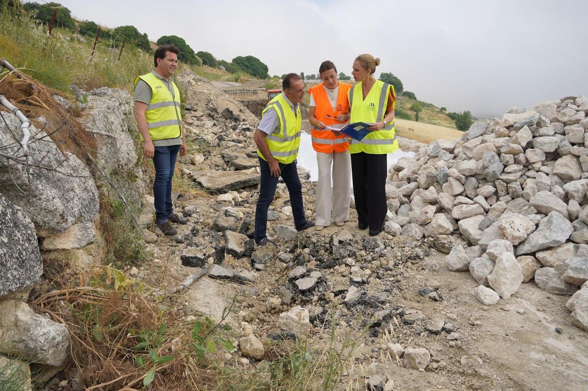 Visita a las obras de emergencia en la MA-7402